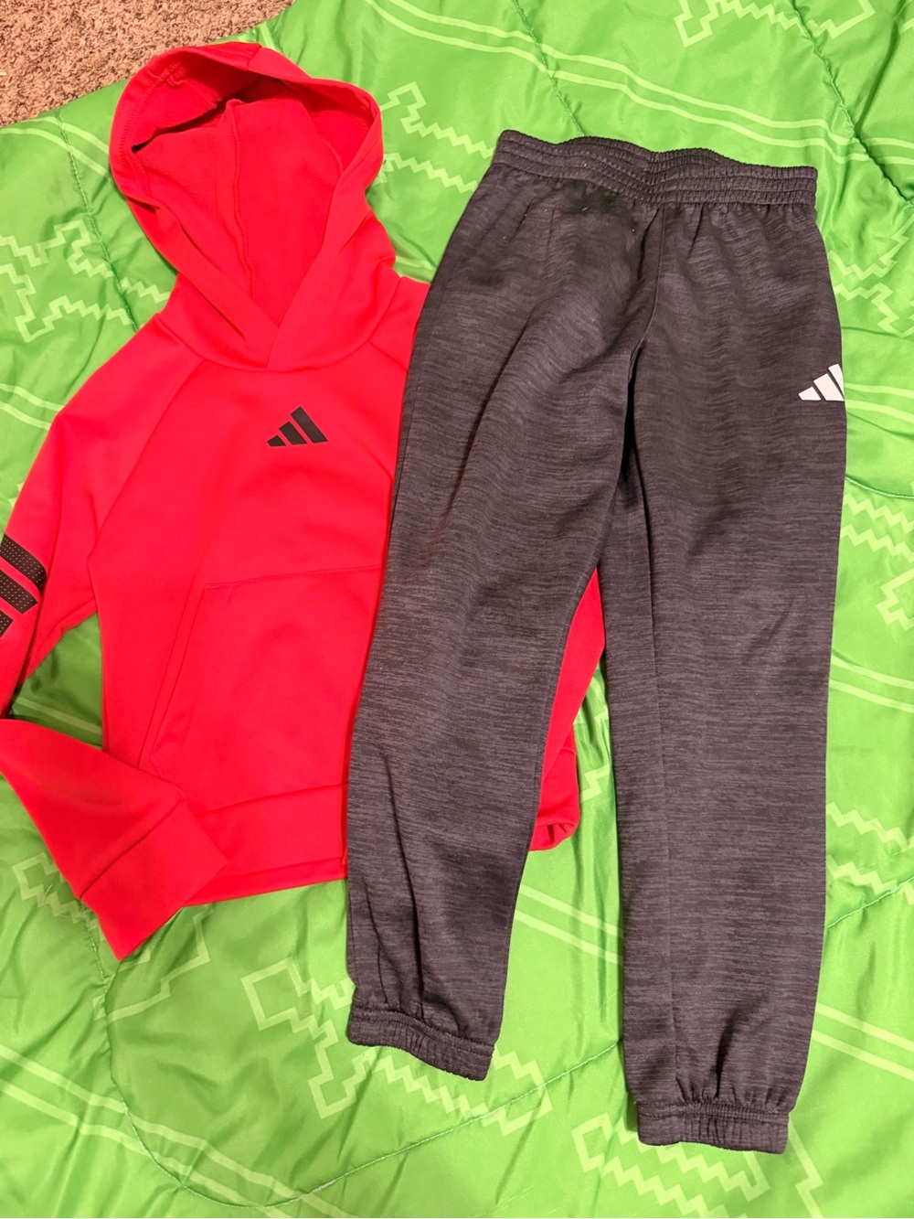 Boys Adidas Hoodie and Pants Set Outfit